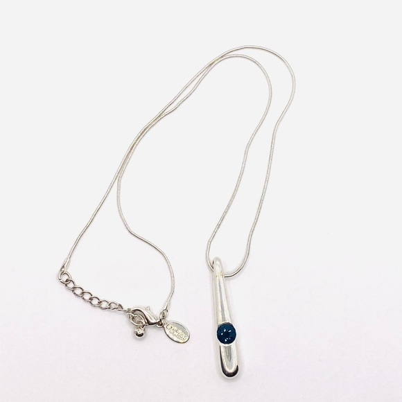 Express Pendant Necklace Silver Tone 16” +1” - Picture 2 of 5